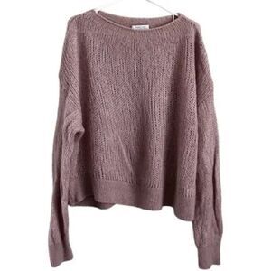 & Other Stories Crewneck Open Knit Oversized Alpaca Sweater Small